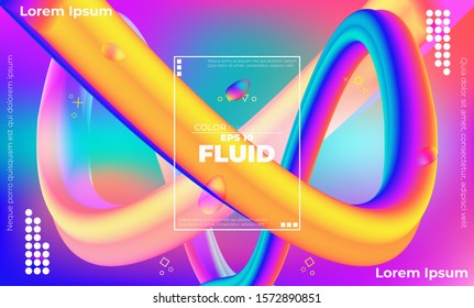 Trendy geometric background. 3d Fluid wave liquid shape.  Suitable For Wallpaper, Banner, Background, Card, Book Illustration, landing page, gift, cover, flyer, report, bussiness, social media