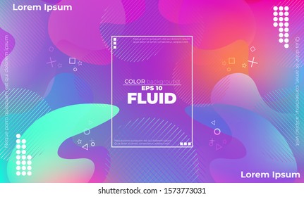 Trendy geometric background. 3d Fluid wave liquid shape. Suitable For Wallpaper, Banner, Background, Card, Book Illustration, landing page, gift, cover, flyer, report, bussiness, social media