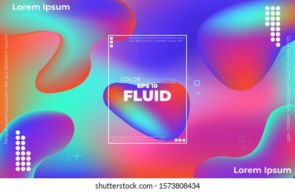 Trendy geometric background. 3d Fluid wave liquid shape.  Suitable For Wallpaper, Banner, Background, Card, Book Illustration, landing page, gift, cover, flyer, report, bussiness, social media,