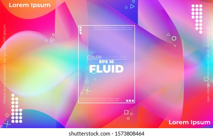 Trendy geometric background. 3d Fluid wave liquid shape.  Suitable For Wallpaper, Banner, Background, Card, Book Illustration, landing page, gift, cover, flyer, report, bussiness, social media,