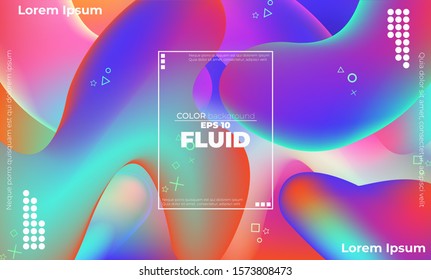 Trendy geometric background. 3d Fluid wave liquid shape.  Suitable For Wallpaper, Banner, Background, Card, Book Illustration, landing page, gift, cover, flyer, report, bussiness, social media,