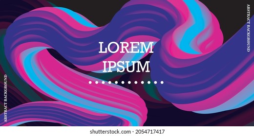 Trendy geometric background. 3d Fluid shape illustration