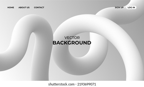 Trendy geometric background. 3d Fluid shape illustration