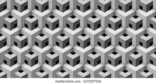 Trendy geometric background. 3d mosaic with hexagons
