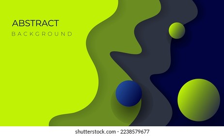 Trendy geometric background. 3d papercut and circle shape creative design.
