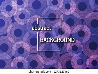 Trendy geometric background with abstract circles shapes. Futuristic dynamic pattern design. Vector illustration