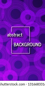 Trendy geometric background with abstract circles shapes. Futuristic dynamic pattern design. Vector illustration