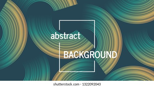 Trendy geometric background with abstract circles shapes. Futuristic dynamic pattern design. Vector illustration