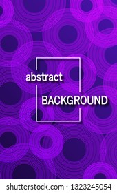 Trendy geometric background with abstract circles shapes. Futuristic dynamic pattern design. Vector illustration