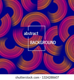 Trendy geometric background with abstract circles shapes. Futuristic dynamic pattern design. Vector illustration