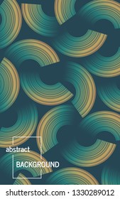 Trendy geometric background with abstract circles shapes. Futuristic dynamic pattern design. Vector illustration