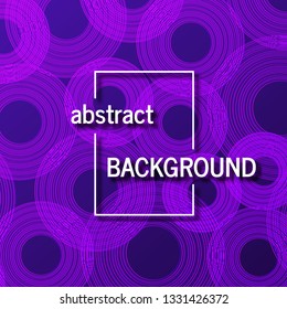 Trendy geometric background with abstract circles shapes. Futuristic dynamic pattern design. Vector illustration