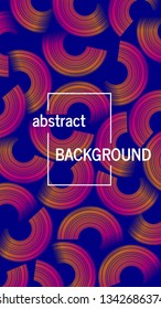 Trendy geometric background with abstract circles shapes. Futuristic dynamic pattern design. Vector illustration