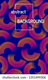 Trendy geometric background with abstract circles shapes. Futuristic dynamic pattern design. Vector illustration