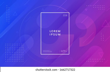 Trendy geometric background. Abstract gradient backdrop with shapes.