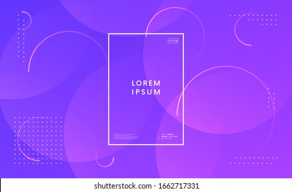 Trendy Geometric Background. Abstract Gradient Backdrop With Shapes.