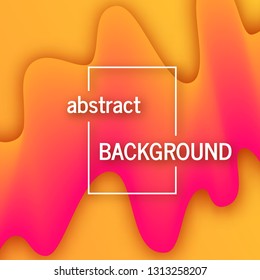 Trendy geometric background with abstract wave liquid shape. Beautiful futuristic dynamic pattern design. Vector illustration