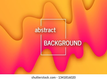 Trendy geometric background with abstract wave liquid shape. Beautiful futuristic dynamic pattern design. Vector illustration