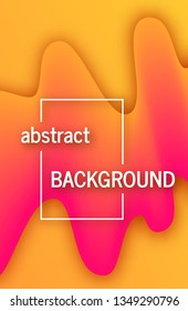 Trendy geometric background with abstract wave liquid shape. Beautiful futuristic dynamic pattern design. Vector illustration