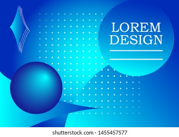 Trendy geometric background. blue gradient composition. Vector. Illustrator.