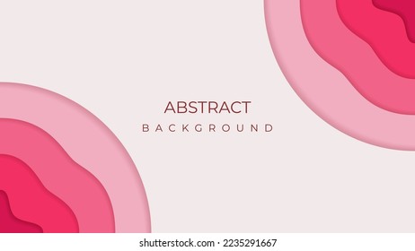 Trendy geometric background. Creative design of 3d papercut shape with circle and colorful style. Vector illustration.