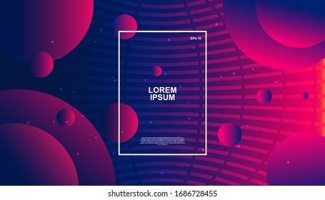 Trendy geometric background. Dynamic shapes composition. Eps10 vector.