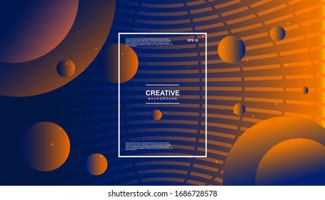 Trendy geometric background. Dynamic shapes composition. Eps10 vector.