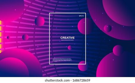 Trendy geometric background. Dynamic shapes composition. Eps10 vector.