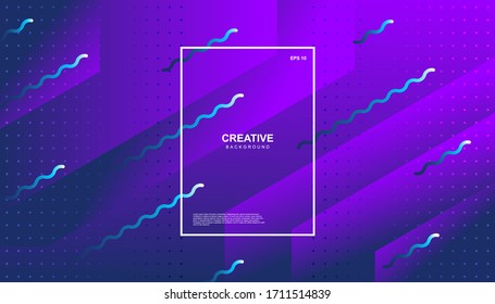 Trendy geometric background. Dynamic shapes composition. Eps10 vector.