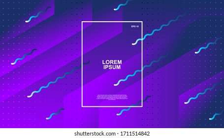 Trendy geometric background. Dynamic shapes composition. Eps10 vector.