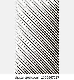 Trendy geometric background with equidistant slanted lines. Black stripes beveled at 45 degree angle. Hatching with oblique lines. Business style graphic modern template. Copyspace left and right.