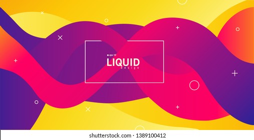 Trendy geometric background with fluid shapes modern concept. Modern design background template.