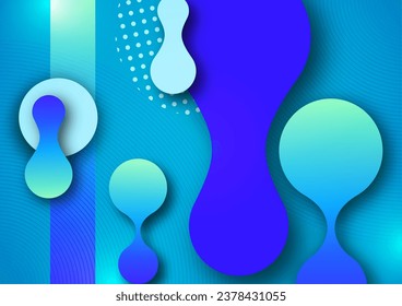 Trendy geometric background. Liquid fluid, overlay. Suitable for wallpaper, banner, background, card, landing page, cover, flyer, report, business, social media. Vector illustration