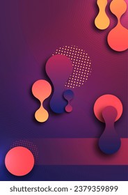 Trendy geometric background. Liquid fluid, overlay. Suitable for wallpaper, banner, background, card, landing page, cover, flyer, report, business, social media. Vector illustration
