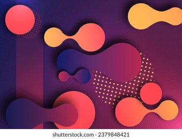 Fondo geométrico de moda. Líquido líquido, superposición. Adecuado para papel pintado, banner, fondo, tarjeta, página de inicio, portada, volante, reportaje, negocios, medios sociales. Ilustración del vector