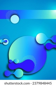 Trendy geometric background. Liquid fluid, overlay. Suitable for wallpaper, banner, background, card, landing page, cover, flyer, report, business, social media. Vector illustration