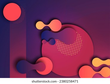 Trendy geometric background. Liquid fluid, overlay. Suitable for wallpaper, banner, background, card, landing page, cover, flyer, report, business, social media. Vector illustration