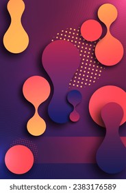 Trendy geometric background. Liquid fluid, overlay. Suitable for wallpaper, banner, background, card, landing page, cover, flyer, report, business, social media. Vector illustration