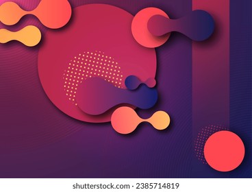 Fondo geométrico de moda. Líquido líquido, superposición. Adecuado para papel pintado, banner, fondo, tarjeta, página de inicio, portada, volante, reportaje, negocios, medios sociales. Ilustración del vector