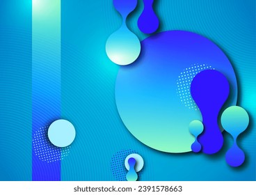 Fondo geométrico de moda. Líquido líquido, superposición. Adecuado para papel pintado, banner, fondo, tarjeta, página de inicio, portada, volante, reportaje, negocios, medios sociales. Ilustración del vector