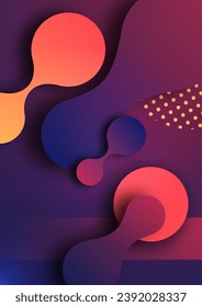 Fondo geométrico de moda. Líquido líquido, superposición. Adecuado para papel pintado, banner, fondo, tarjeta, página de inicio, portada, volante, reportaje, negocios, medios sociales. Ilustración del vector
