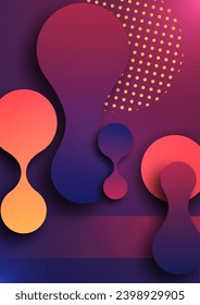 Trendy geometric background. Liquid fluid, overlay. Suitable for wallpaper, banner, background, card, landing page, cover, flyer, report, business, social media. Vector illustration
