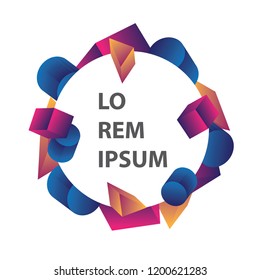 Trendy geometric banner