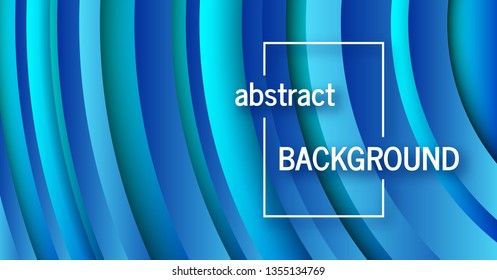 Trendy geometric blue background with abstract circles shapes. Banner design. Futuristic dynamic pattern. Vector illustration