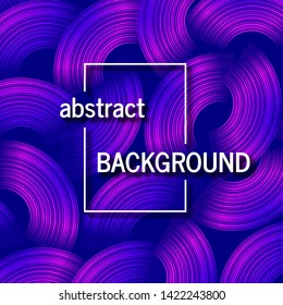 Trendy geometric blue background with abstract circles shapes. Card design. Futuristic dynamic pattern design. Vector illustration