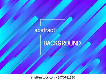 Trendy geometric blue background with abstract lines. Futuristic dynamic pattern design. Vector illustration