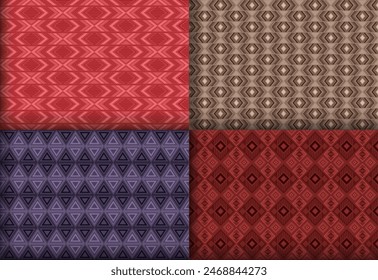 Trendy geometric chevron seamless pattern set. British motif ethnic patterns. Chevron element geometric vector endless backdrop bundle. Monochrome background prints.