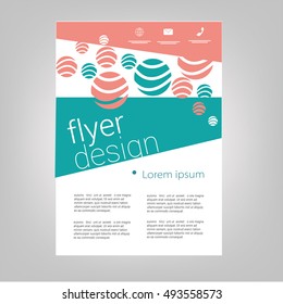 trendy geometric circle design style letterhead and brochure cover template,vector