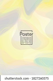 Trendy Geometric Cover Design with Gradient and Abstract Lines, Figures for your Business.  Banner Fluid Rainbow Poster Design, Gradient Effect for Music Festival.