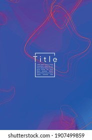 Trendy Geometric Cover Design with Gradient and Abstract Lines, Figures for your Business.  Cover Fluid Rainbow Poster Design, Gradient Effect for Annual Report.